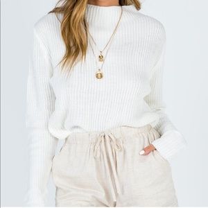 Cream princess poly sweater! Worn once!!